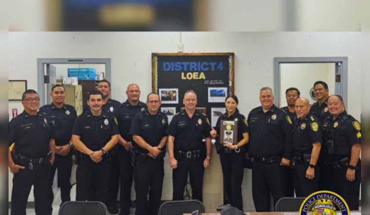 Honolulu Police Honor Officer Ashley Lacomette as District 4's Employee of the Quarter for Exemplary Service on O‘ahu's Windward Side