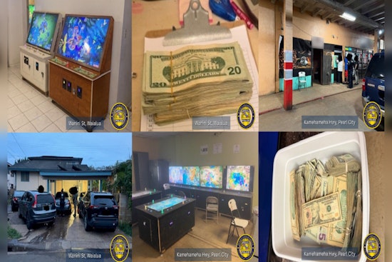 Honolulu Police Seize Gambling Machines and Cash in Waialua and Pearl City Raids, Multiple Arrests Made