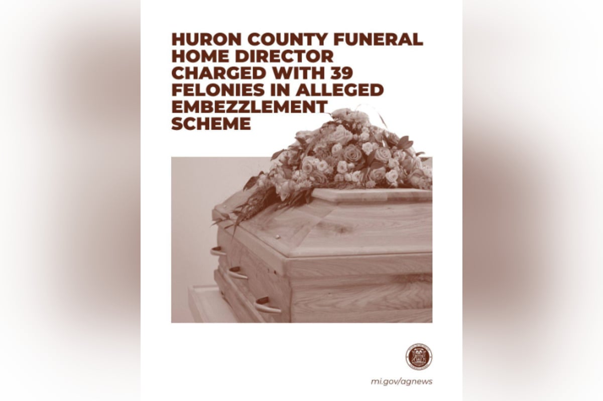 Huron County Funeral Home Director Charged with 39 Felonies in Alleged