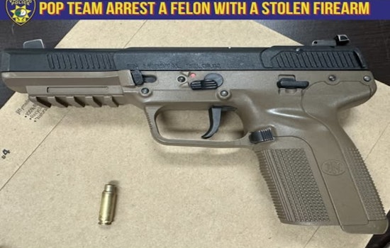 Vallejo Police Seize Stolen Loaded Firearm; Convicted Felon Arrested on Multiple Charges
