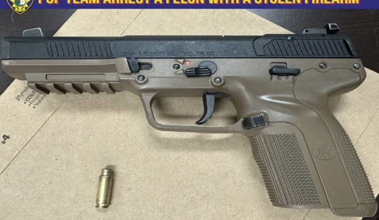 Vallejo Police Seize Stolen Loaded Firearm; Convicted Felon Arrested on Multiple Charges