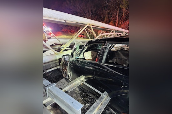 Impaired Driver Triggers Freeway Sign Collapse on I-77 in Charlotte, Injuring Two