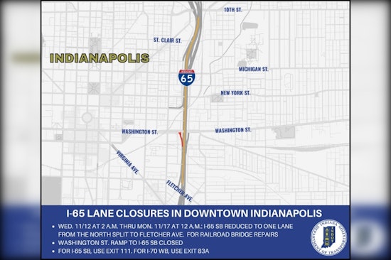 Indianapolis Commuters Brace for I-65 Lane Closures Due to Urgent Railroad Bridge Repairs