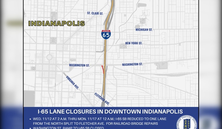 Indianapolis Commuters Brace for I-65 Lane Closures Due to Urgent Railroad Bridge Repairs