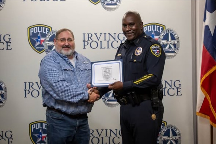 Irving Police Department Honors Detention Supervisor George for Two Decades of Service Upon Retirement