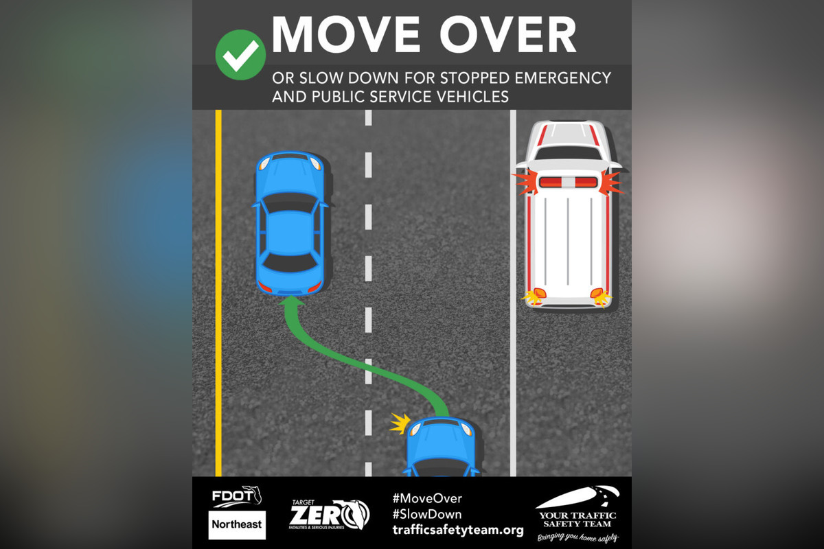 Jacksonville Beach Police Highlight Importance of the Move Over Law