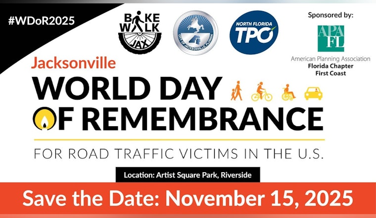 Jacksonville Commemorates World Day of Remembrance for Road Traffic Victims with Call to Action on Safety