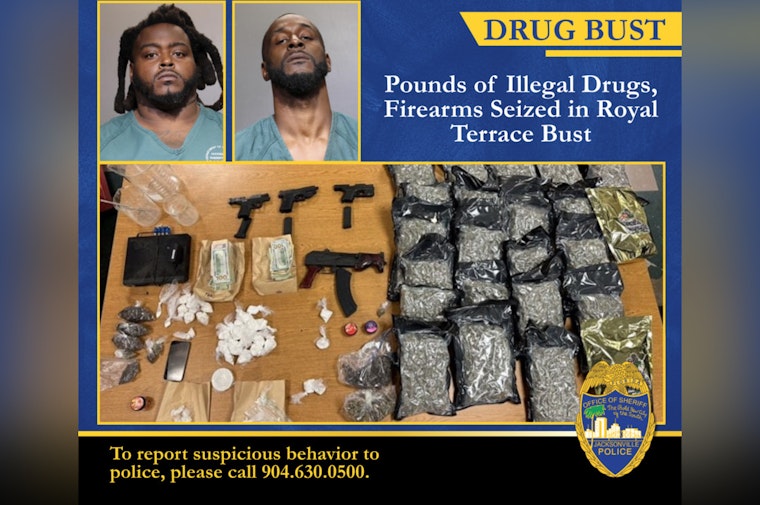 Jacksonville SWAT Seizes Drugs and Weapons in Royal Terrace as Two Men Are Charged