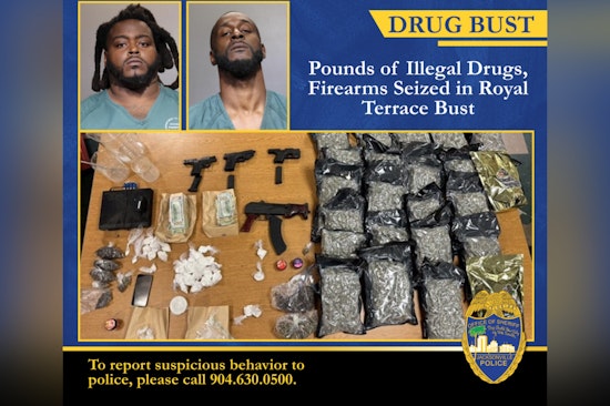 Jacksonville SWAT Seizes Drugs and Weapons in Royal Terrace as Two Men Are Charged