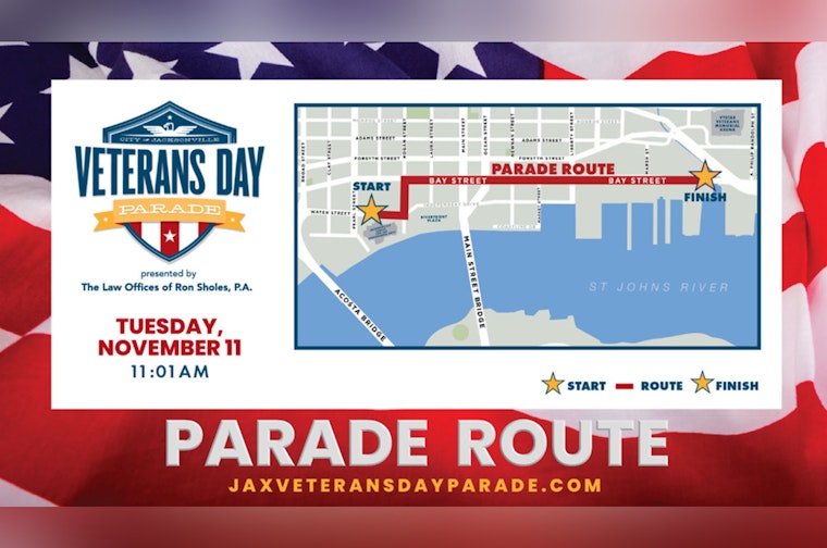 Jacksonville to Salute Heroes with Annual Veterans Day Parade Featuring Local Dignitaries and Festive Floats
