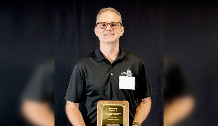 Kannapolis Water Plant Manager Gerald Faulkner Honored with Prestigious Statewide Operator of the Year Award