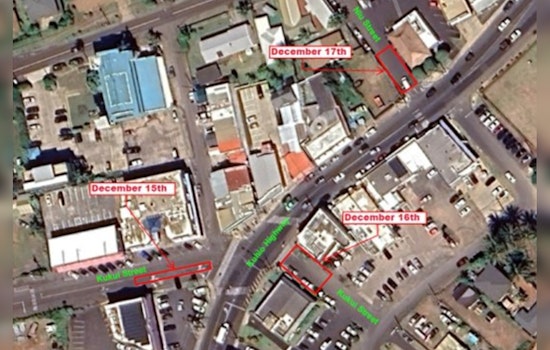 Kapa‘a Braces for Traffic Disruptions as Road and Lane Closures Announced for Mid-December