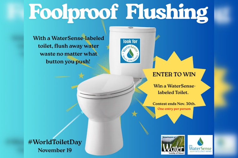 Kauaʻi Department of Water Observes World Toilet Day with WaterSense Toilet Giveaway