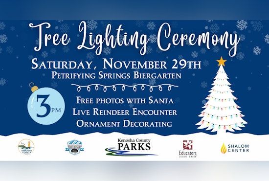 Kenosha County Rings in the Holidays with Third Annual Tree Lighting at Petrifying Springs Park