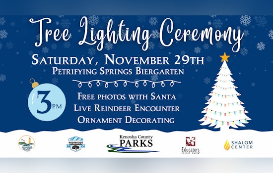 Kenosha County Rings in the Holidays with Third Annual Tree Lighting at Petrifying Springs Park