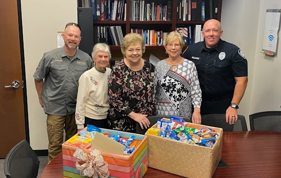 Knightdale Police Warmly Receive Homemade Treats From Local Church Group