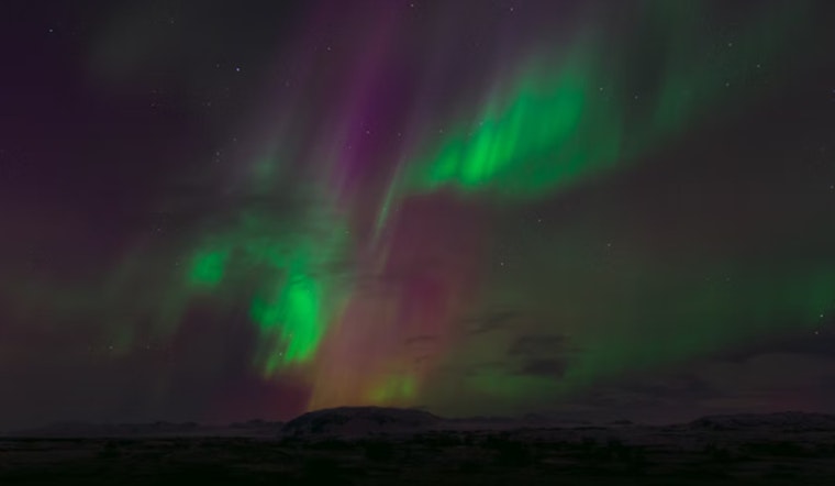 Las Vegas Sky Illuminated by Rare Northern Lights Display Due to Severe Geomagnetic Storm