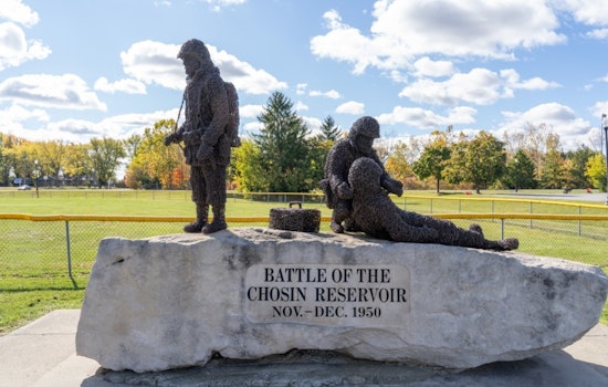Lawrence, Indiana Commemorates Korean War Heroes with Poignant "Battle of the Chosin Reservoir" Sculpture on Veterans Day