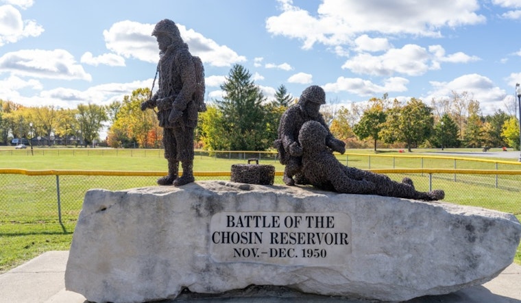 Lawrence, Indiana Commemorates Korean War Heroes with Poignant "Battle of the Chosin Reservoir" Sculpture on Veterans Day