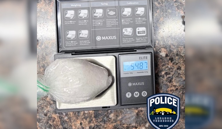 Lebanon Police Seize 55 Grams of Suspected Meth During I-40 Traffic Stop as Cookeville Man Faces Charges