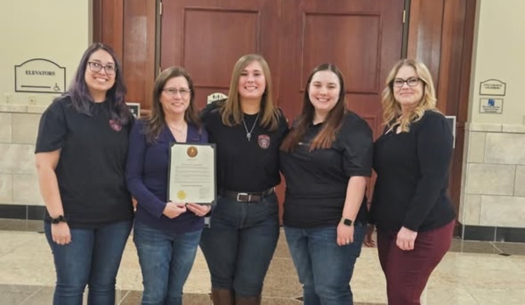 Lewisville Police Department's Property and Evidence Team Honored at City Council Meeting