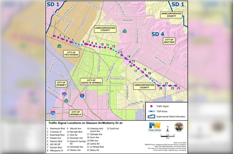 Los Angeles County Approves $2.7M Traffic Signal Sync Project for Smoother Commutes in Pico Rivera, Whittier