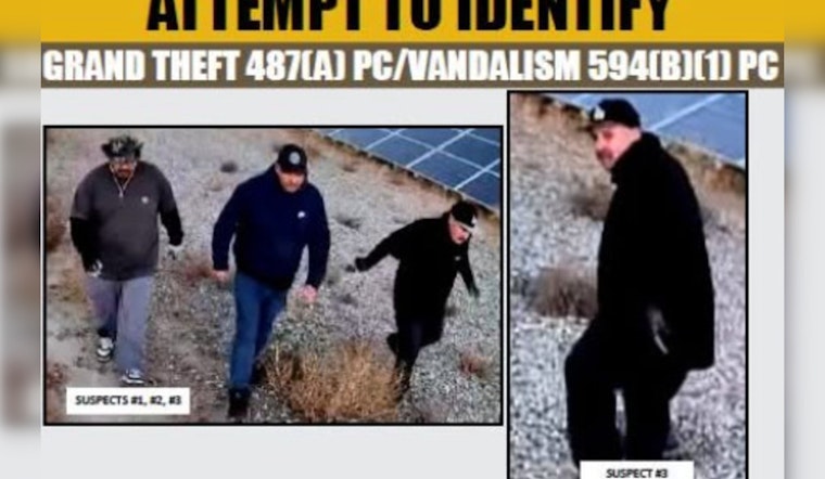 Los Angeles County Sheriff's Department Seeks Public's Help to Identify Suspects in $100K Copper Wire Heist in Palmdale