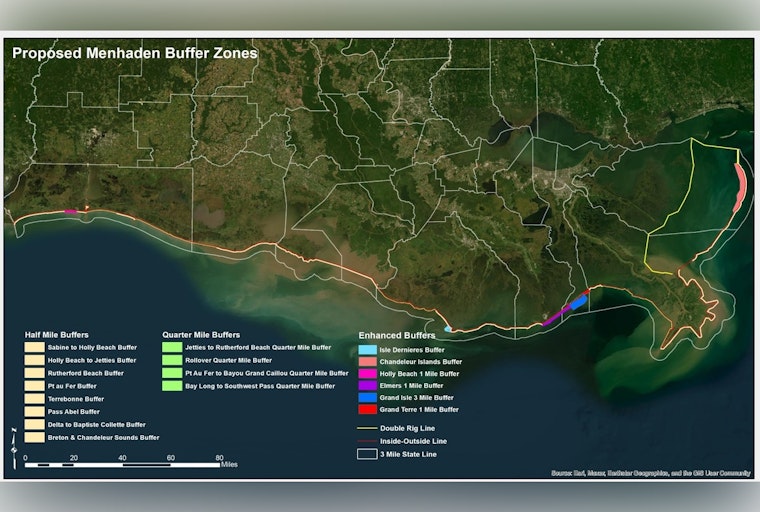 Louisiana Commission Proposes Buffer Zone Changes for Menhaden Fishery Along Coastal Regions