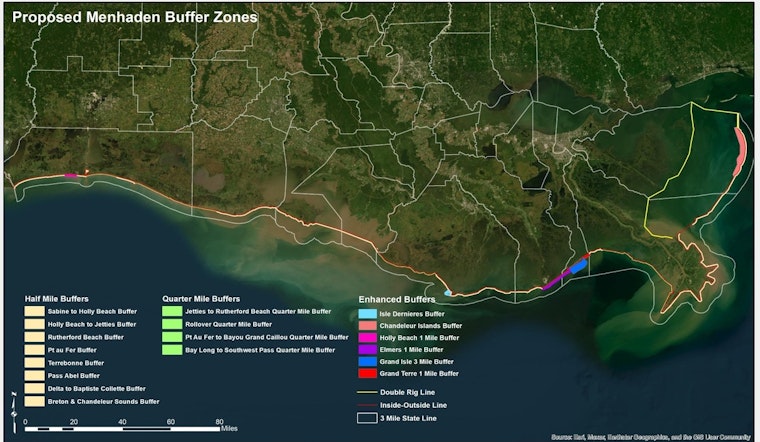 Louisiana Commission Proposes Buffer Zone Changes for Menhaden Fishery Along Coastal Regions