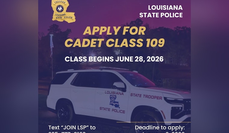 Louisiana State Police Seeks New Troopers, Applications Open for 109th Cadet Class Ahead of January 2026 Deadline