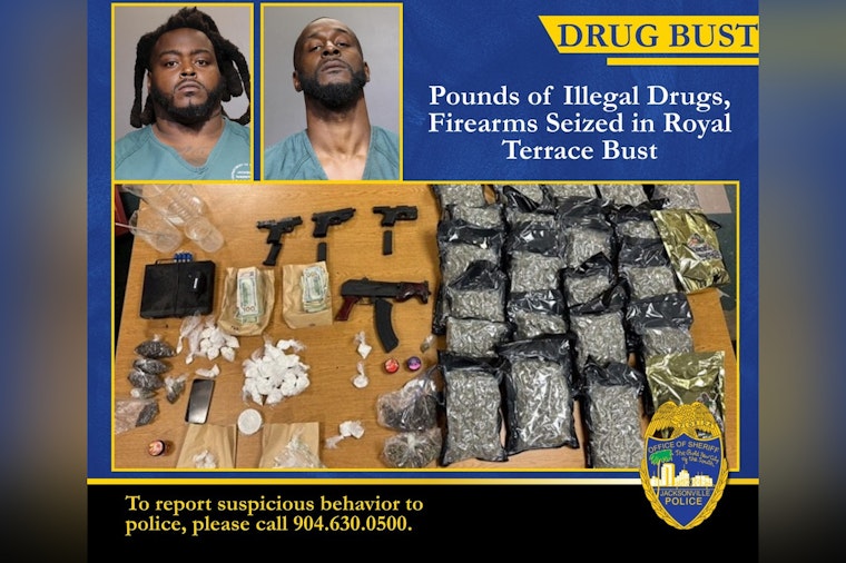 Major Drug Bust in Jacksonville Seizes Over 30 Pounds of Narcotics, Two Suspects Face Felony Charges