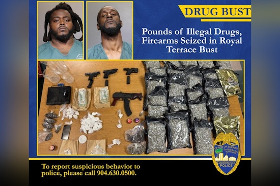 Major Drug Bust in Jacksonville Seizes Over 30 Pounds of Narcotics, Two Suspects Face Felony Charges