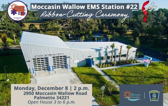 Manatee County to Celebrate Opening of New EMS Station #22 with Ribbon Cutting Ceremony