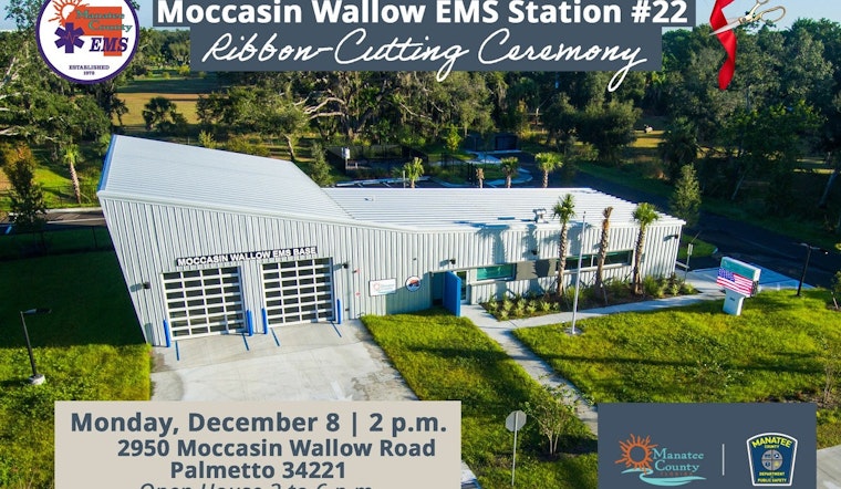 Manatee County to Celebrate Opening of New EMS Station #22 with Ribbon Cutting Ceremony