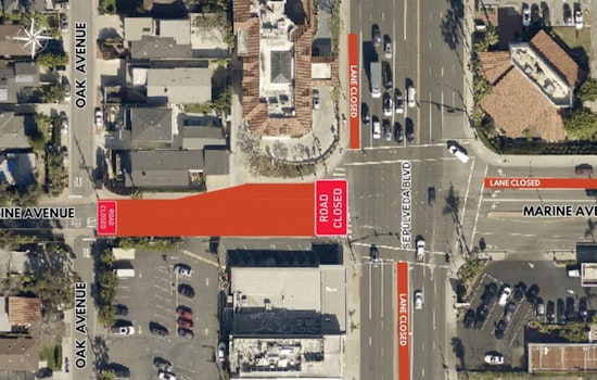 Manhattan Beach Advises of Road Closure at Marine Ave and Sepulveda Blvd for Water Line Repairs