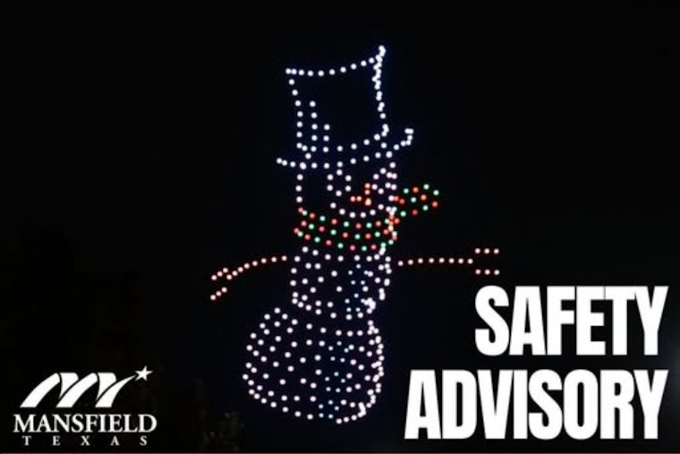 Mansfield Hosts SkyElements Drone Show Rehearsal With Emphasis on Public Safety and Traffic Management