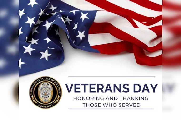 Maple Grove Police Department Pays Tribute to Military Veterans, Including Their Own, on Veterans Day