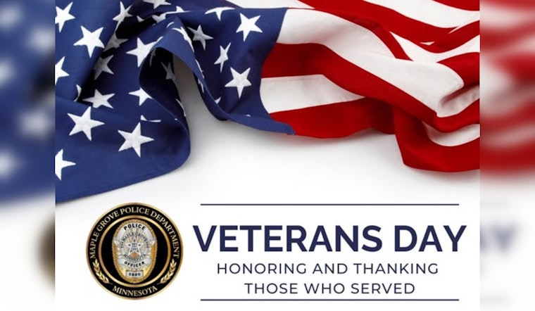Maple Grove Police Department Pays Tribute to Military Veterans, Including Their Own, on Veterans Day