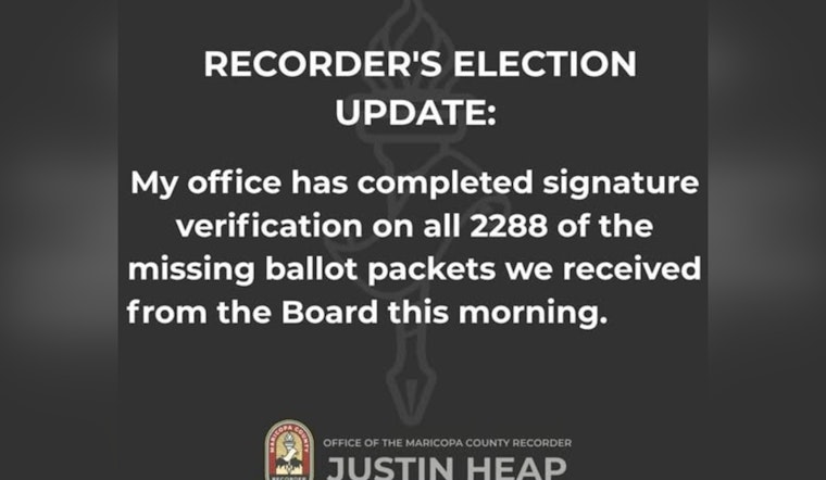 Maricopa County Addresses Oversight After 2,288 Ballots Left Unattended in Fountain Hills