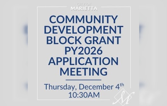 Marietta Announces CDBG Public Services Grant Meeting for Nonprofits with Attendance Required for Funding
