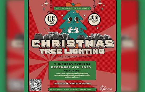 Marietta Square to Sparkle with Annual Christmas Tree Lighting Ceremony on December 4th