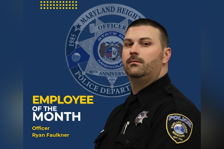 Maryland Heights Officer Honored as Employee of the Month for Exceptional Service