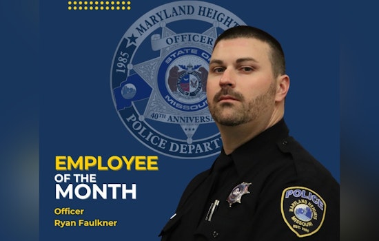 Maryland Heights Officer Honored as Employee of the Month for Exceptional Service