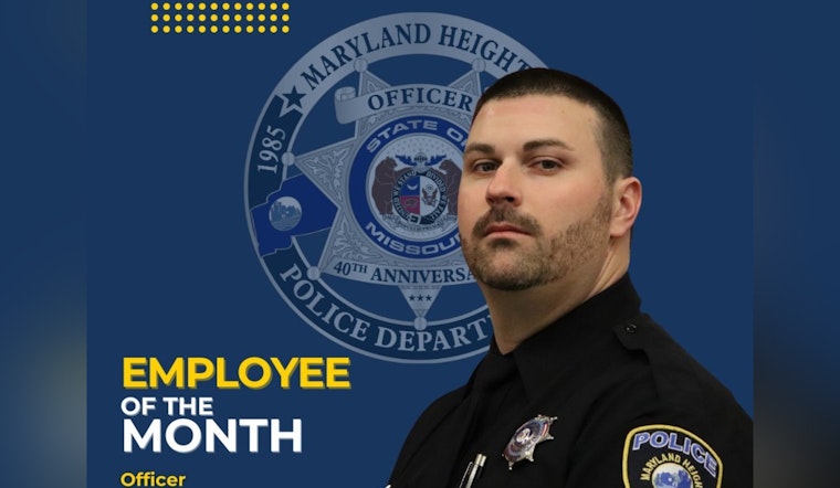 Maryland Heights Officer Honored as Employee of the Month for Exceptional Service