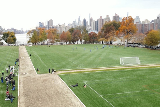Mayor Eric Adams Celebrates Reopening of Renovated Soccer Fields on Randall's Island with Ribbon-Cutting Ceremony