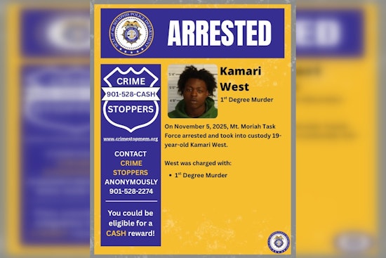 Memphis Police Arrest 19-Year-Old Kamari West, Charged with 1st Degree Murder in Horn Lake Road Shooting