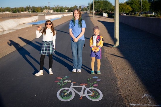 Mesa's Canal Paths Turned Colorful Gallery by "Bike to Books" Young Artist Winners