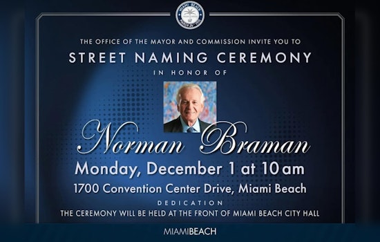 Miami Beach Celebrates Norman Braman with Street Naming Ceremony for His Philanthropic Contributions