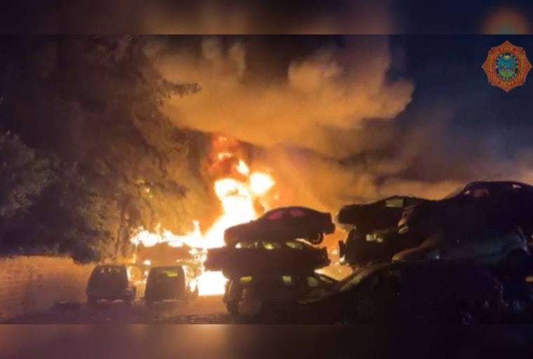 Miami-Dade Fire Crews Quell Vehicle Blaze at Opa-locka Junkyard, No Injuries Reported