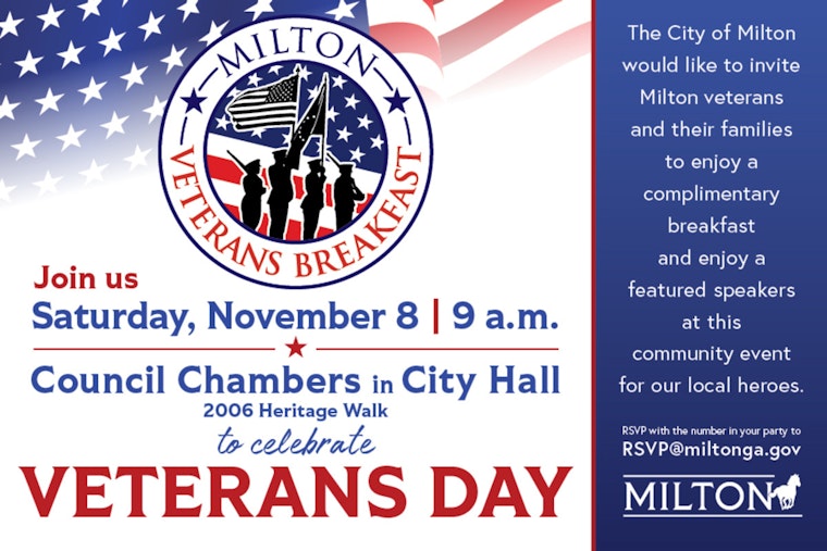 Milton Honors Veterans with Complimentary Breakfast Event at City Hall